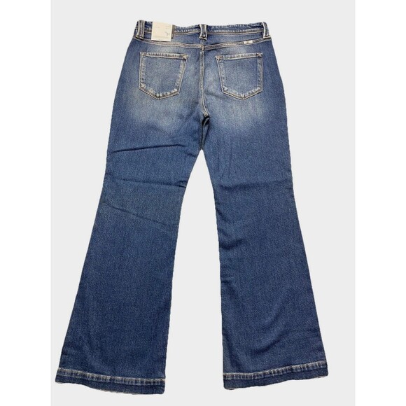 Kancan High Rise Holly Flare Leg Wide Hem Women's Size 15/31 Retro Style Jeans - Picture 4 of 12